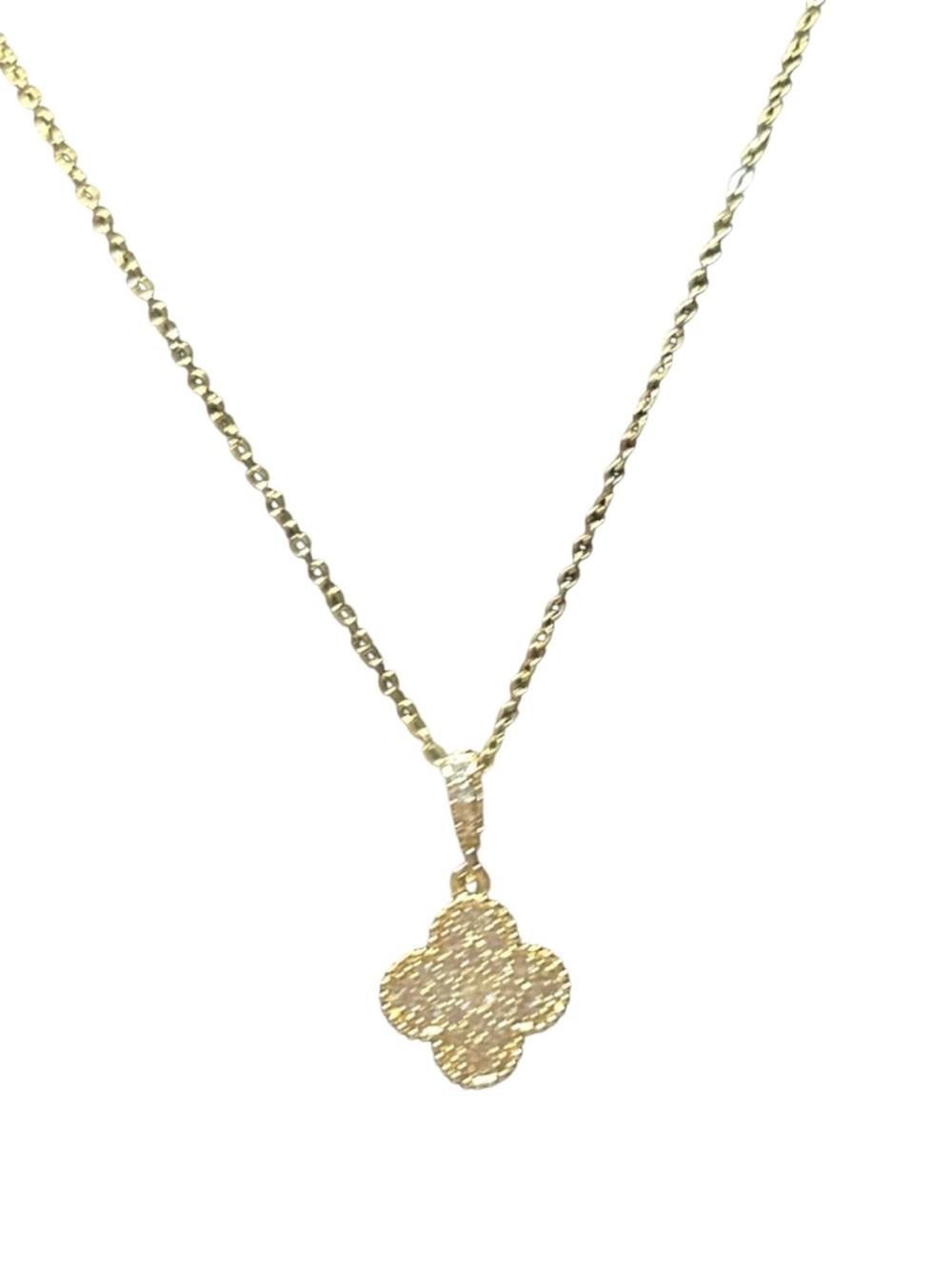 Gold Clover Pendant Necklace - Elegant Women's Jewelry - Picture 7 of 8